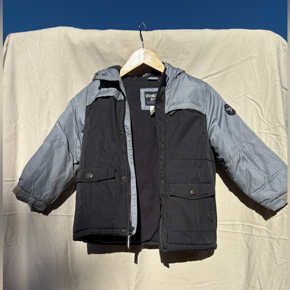 OshKosh B'gosh Black and Gray Puffer Jacket